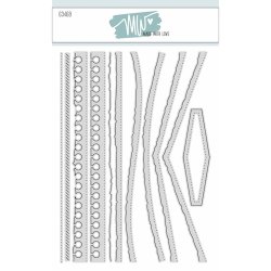 Dies/skre stencils, "Kanter" 15cm langer, 10 forskellige, Made With Love 63466