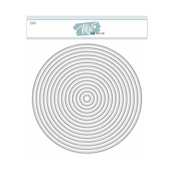 Dies/skre stencils, Cirkler/Baggrunde, Made With Love 63471 - variant 1