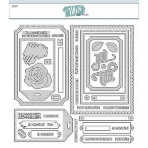 Dies/skre stencils, Stort Sketch-st no#14, Made With Love 63480