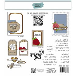 Dies/skre stencils, Stort Sketch-st no#14, Made With Love 63480