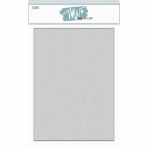 Dies/Sk�re stencils, Made With Love 63496; baggrundsdie med pr�gede blade