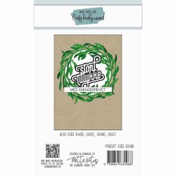 Dies/Sk�re stencils, Made With Love 63496; baggrundsdie med pr�gede blade