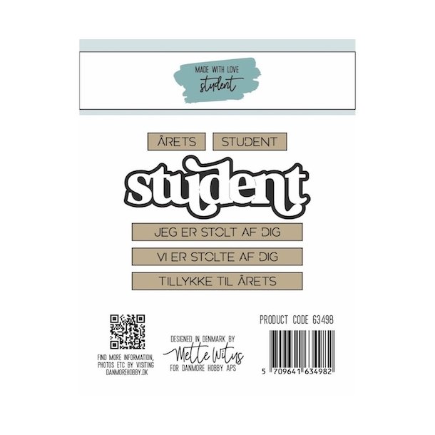 Dies/Sk�re stencils, Made With Love 63498; Studenter tekster