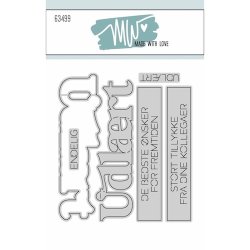 Dies/Sk�re stencils, Made With Love 63499; Udl�rt tekster