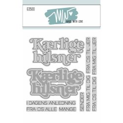 Dies/Sk�re stencils, Made With Love 63500; K�rlig Hilsen tekster