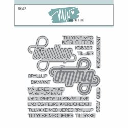 Dies/Sk�re stencils, Made With Love 63502; Bryllups tekster