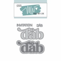 Dies/Sk�re stencils, Made With Love 63505; D�b, invitation