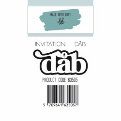 Dies/Sk�re stencils, Made With Love 63505; D�b, invitation