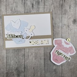 Dies/Sk�re stencils, Made With Love 63507; Tillykke med navnet