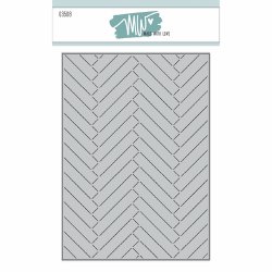 Dies/Sk�re stencils, Made With Love 63508; Herringbone background (sildebens m�nster)