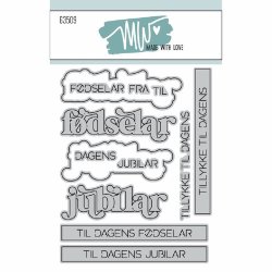 Dies/Sk�re stencils, Made With Love 63509; F�dselar &amp; Jubilar tekster 