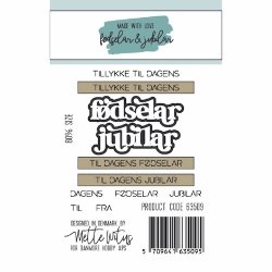 Dies/Sk�re stencils, Made With Love 63509; F�dselar &amp; Jubilar tekster 