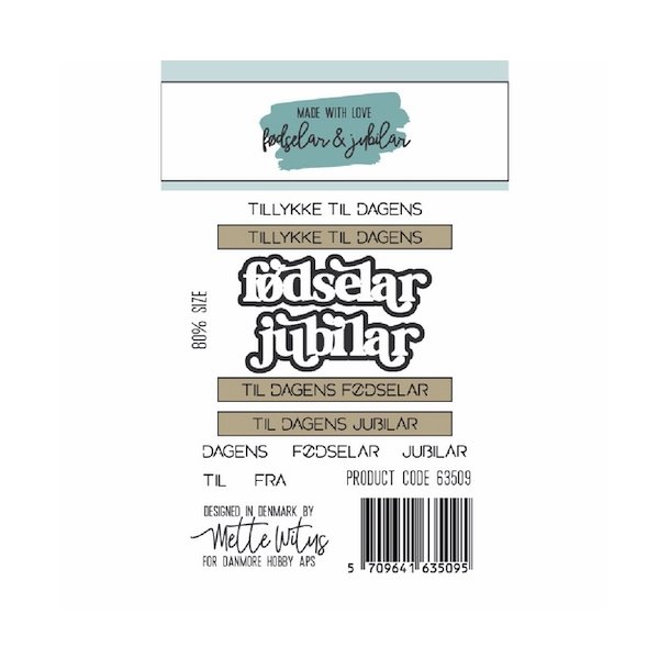 Dies/Sk�re stencils, Made With Love 63509; F�dselar &amp; Jubilar tekster 