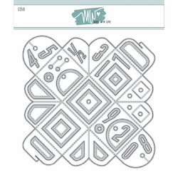 Dies/Sk�re stencils, Made With Love 63510; No Glue Box