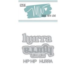 Dies/Sk�re stencils, Made With Love 63516; Hip Hip Hurra