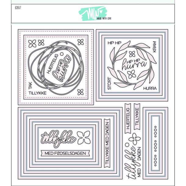 Dies/sk�re stencils, Sketches 17, Made With Love 63517