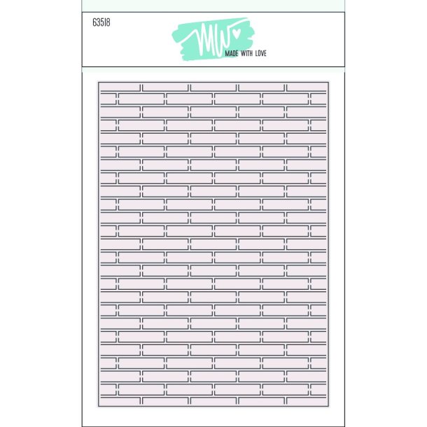 Dies/Sk�re stencils, Made With Love 63518; Murstens baggrund