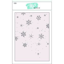 Dies/Sk�re stencils, Made With Love 63519; Snefnug baggrund