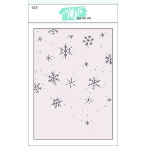 Dies/Sk�re stencils, Made With Love 63519; Snefnug baggrund