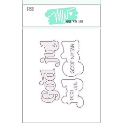 Dies/Sk�re stencils, Made With Love 63521; God Jul (i stor st�rrelse) og Godt Nyt�r