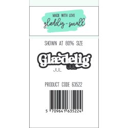 Dies/Sk�re stencils, Made With Love 63522; Gl�delig jul (i lille st�rrelse)