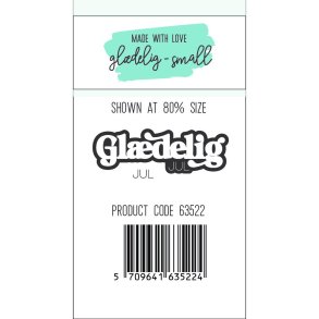 Dies/Sk�re stencils, Made With Love 63522; Gl�delig jul (i lille st�rrelse)
