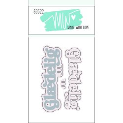 Dies/Sk�re stencils, Made With Love 63522; Gl�delig jul (i lille st�rrelse)