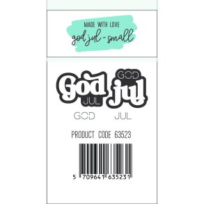 Dies/Sk�re stencils, Made With Love 63523; God jul (i lille st�rrelse)