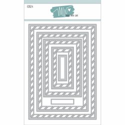 Dies/sk�re stencils, "Candy Stribes" rektangler, Made With Love 63524