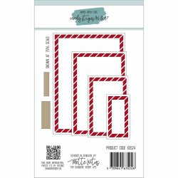 Dies/sk�re stencils, "Candy Stribes" rektangler, Made With Love 63524