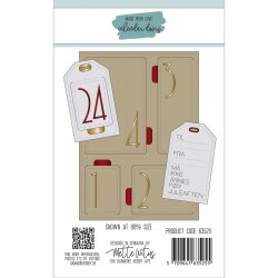 Dies/sk�re stencils, "Calender Doors" kalenderl�ger, Made With Love 63525