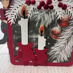 Dies/sk�re stencils, By Lene's BLD1300, Julelysestager