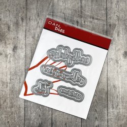 Dies/skre stencils, Dan-Dies 7901, "Indbydelse / velkommen / menu / tak"