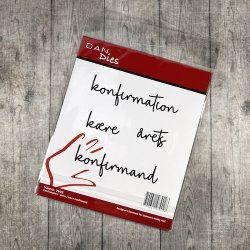 Dies/skre stencils, Dan-Dies 7902, "Konfirmation, rets / kre konfirmand"