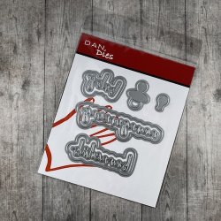 Dies/skre stencils, Dan-Dies 7903, "baby, navngivning, barnedb"