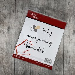 Dies/skre stencils, Dan-Dies 7903, "baby, navngivning, barnedb"