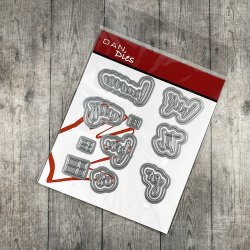 Dies/skre stencils, Dan-Dies 7904, "hip-hurra-til-fra-mig-jer-og"