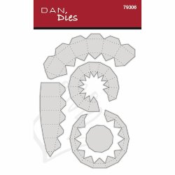 Die/skre stencil, Dan-Dies 79306; Julekugle med reflektor - Stor