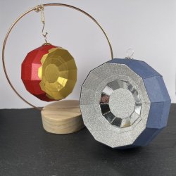 Die/skre stencil, Dan-Dies 79306; Julekugle med reflektor - Stor