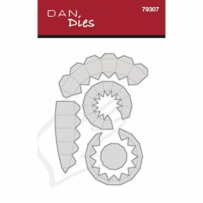 Die/sk�re stencil, Dan-Dies 79307; Julekugle med reflektor - Lille
