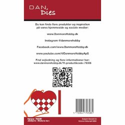 Die/skre stencil, Dan-Dies 79308; Julehjerte - moderne tern