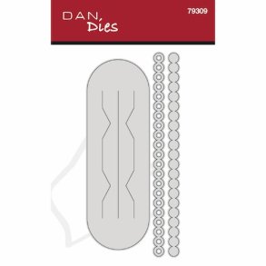 Die/sk�re stencil, Dan-Dies 79309; Flettet julehjerte - med stjerne i midten