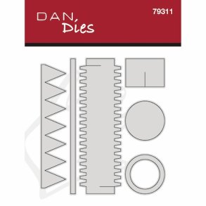 Die/sk�re stencil, Dan-Dies 79311; Mini tromme