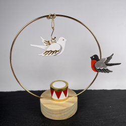 Die/skre stencil, Dan-Dies 79312; Mini julepynt - fugl