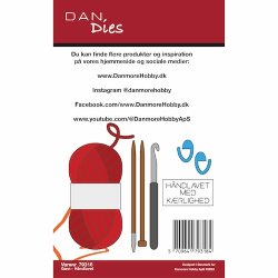 Die/skre stencil, Dan-Dies 79318; Hndlavet med krlighed, garn, strikkepinde mm.