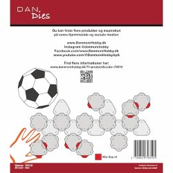 Die/skre stencil, Dan-Dies 79319; Stor hndbold / fodbold i 3D