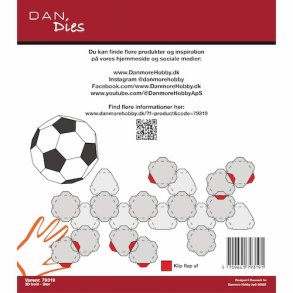 Die/sk�re stencil, Dan-Dies 79319; Stor h�ndbold / fodbold i 3D