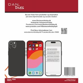 Die/sk�re stencil, Dan-Dies 79322; Stor mobiltelefon + tekster