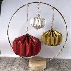 Die/skre stencil, Dan-Dies 79352; Foldet julekugle - version 2 - Kmpe