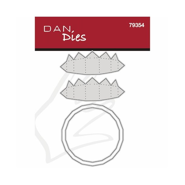 Die/skre stencil, Dan-Dies 79354; Flad Julekugle - stor model